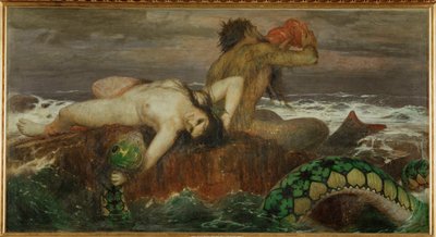 Triton und Nereide ... (pintura sobre lienzo) de Arnold Böcklin
