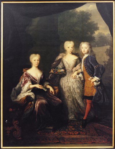 Retrato de María Luisa de Hesse-Kassel (1688-1765), Princesa de Orange, con sus hijos de Arnold Boonen