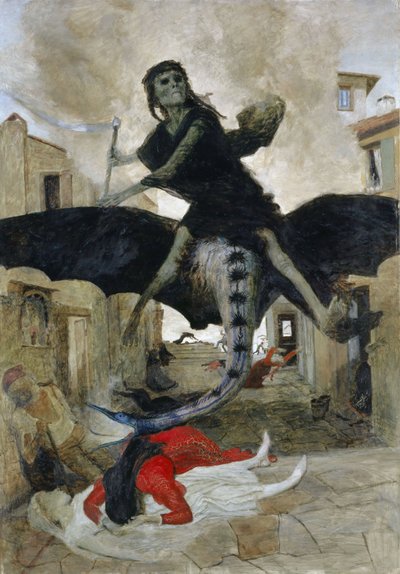 Alemán: Die Pest The Plague de Arnold Böcklin