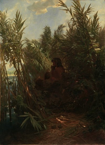 Pan en el junco, 1856-1857 de Arnold Böcklin
