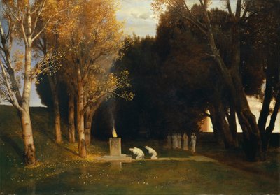 Bosque sagrado, 1882 de Arnold Böcklin
