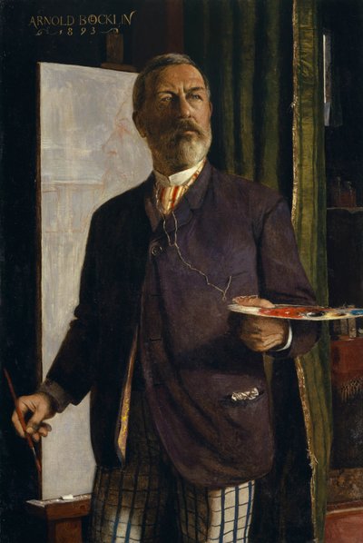 Autorretrato en el estudio, 1893 de Arnold Böcklin
