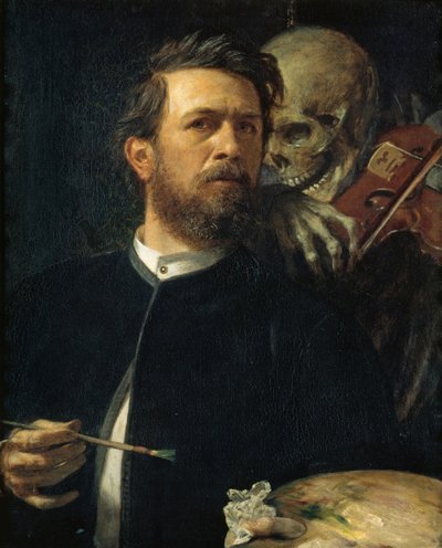 Autorretrato con la Muerte tocando el violín, 1872 de Arnold Böcklin