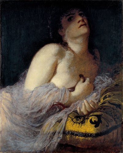 La Muerte de Cleopatra primera versión de Arnold Böcklin