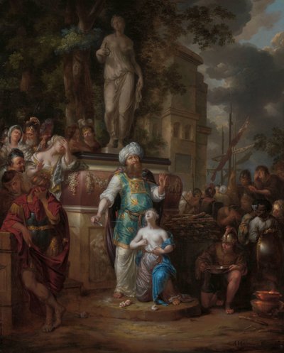 Sacrificio de Ifigenia de Arnold Houbraken