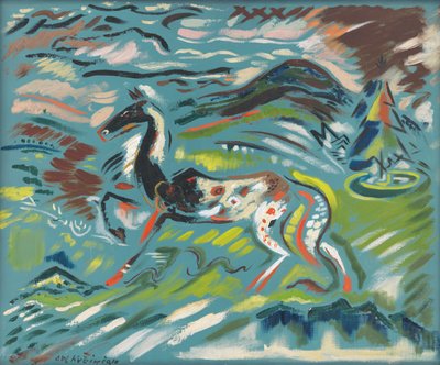 Caballo, c.1940 (óleo sobre lienzo) de Arnold Peter Weisz Kubincan