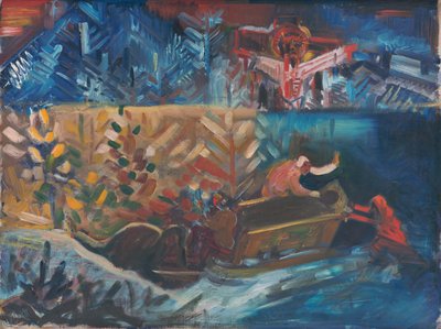 Carrying the sick, c.1940 (óleo sobre lienzo) de Arnold Peter Weisz Kubincan