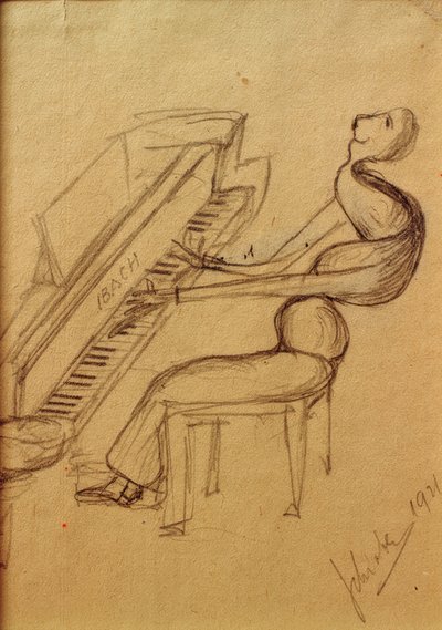Caricatura (Pianista) de Arnold Schönberg