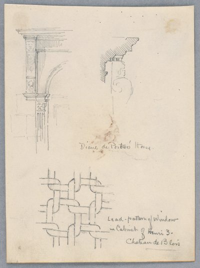 Detalles arquitectónicos de la casa de Diane de Poitiers de Arnold William Brunner