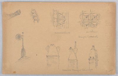 Detalles arquitectónicos en Bourges de Arnold William Brunner