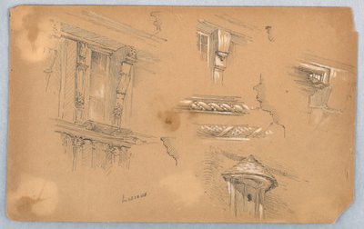 Detalles arquitectónicos en Lisieux de Arnold William Brunner