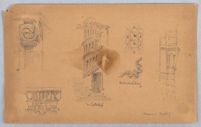 Detalles arquitectónicos en Nevers de Arnold William Brunner