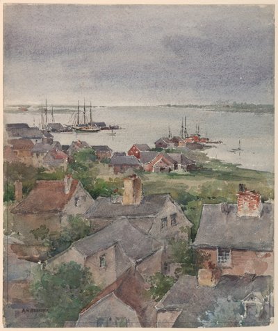 Casas en la Orilla en Nantucket de Arnold William Brunner