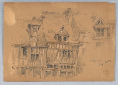 Casas en Rouen de Arnold William Brunner