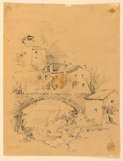Molino sobre un arroyo de Arnold William Brunner