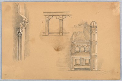 Bocetos en la Iglesia de la Trinidad de Arnold William Brunner