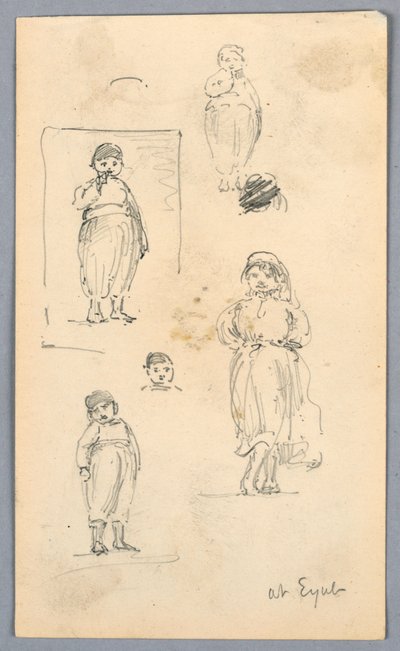 Bocetos de niños en Eyub de Arnold William Brunner