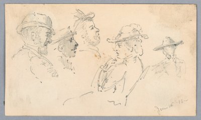 Bocetos de cabezas de Arnold William Brunner