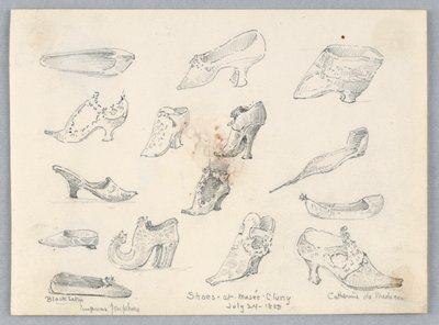 Bocetos de zapatos de Arnold William Brunner