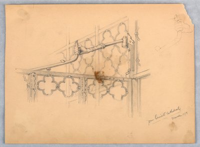 Estudio de una bisagra de la Catedral de Orvieto de Arnold William Brunner