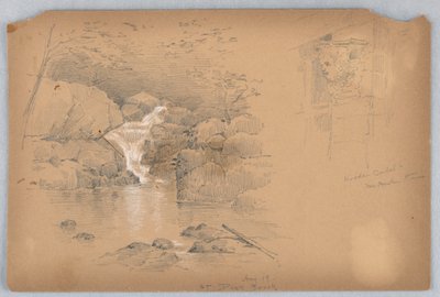 Dos Bocetos, Ménsula y Cascada de Arnold William Brunner