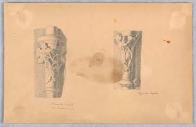 Dos estudios de capiteles de Arnold William Brunner