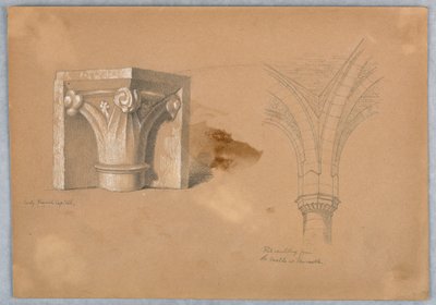 Dos estudios de detalles arquitectónicos de Arnold William Brunner