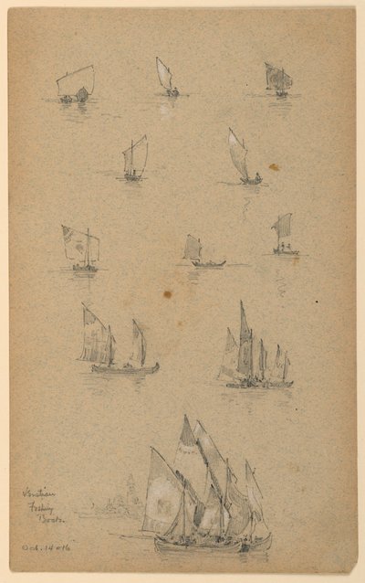 Barcos de pesca venecianos de Arnold William Brunner