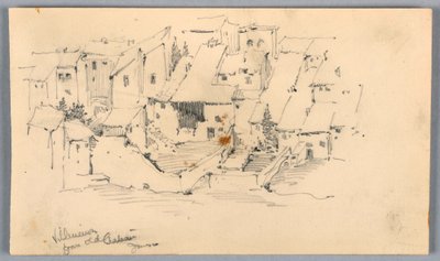 Villeneuve desde el viejo castillo de Arnold William Brunner