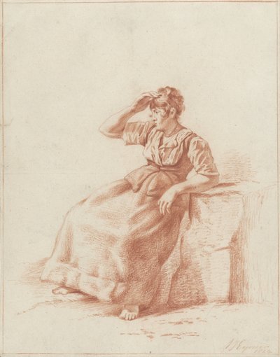 Campesina sentada de Arnoldus Johannes Eymer