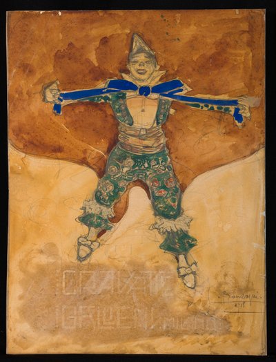 Clown (técnica mixta sobre cartón) de Aroldo Bonzagni