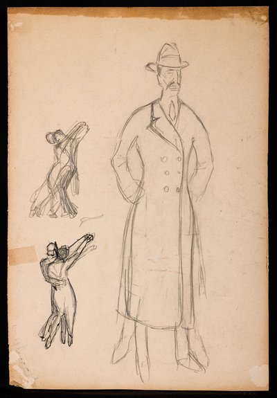 Bailarinas (técnica mixta sobre cartón) de Aroldo Bonzagni