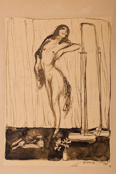 Desnudo femenino, c.1910s (dibujo) de Aroldo Bonzagni