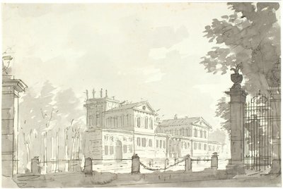 Palacio en parque cercado, a la derecha una puerta de reja de Aron Wallick