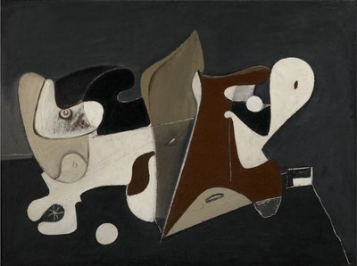 Nighttime, Enigma and Nostalgia, c.1933-34 (óleo sobre lienzo montado en panel) de Arshile Gorky