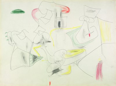 Sin título (crayón y lápiz sobre papel) de Arshile Gorky