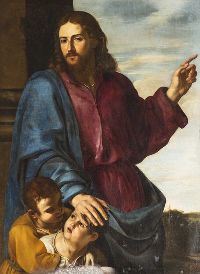 Cristo bendiciendo a los niños Dejad que los niños vengan a mí, c. 1629-1630 de Artemisia Gentileschi
