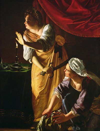 Judith y su Criada con la Cabeza de Holofernes, c.1625 de Artemisia Gentileschi