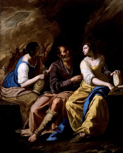Lot y sus Hijas, ca 1635-1637 de Artemisia Gentileschi