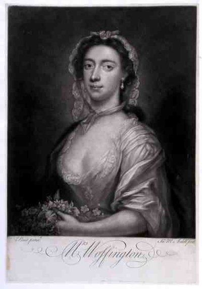 Sra. Woffington, grabado por James McArdell de Arthur (after) Pond