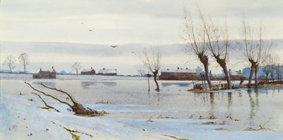 Paisaje Invernal con Río Inundado, 1889 de Arthur Anderson Fraser