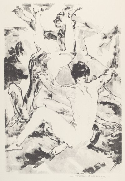 Tres Acróbatas de Arthur B. Davies