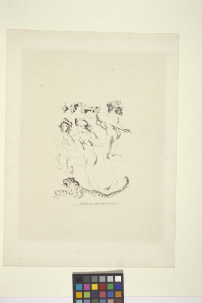 Bacchae (litografía) de Arthur Bowen Davies