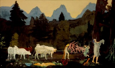 Valles y picos pastorales de Arthur Bowen Davies