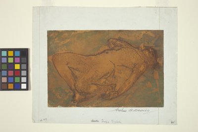 Figura trágica (aguatinta en color) de Arthur Bowen Davies