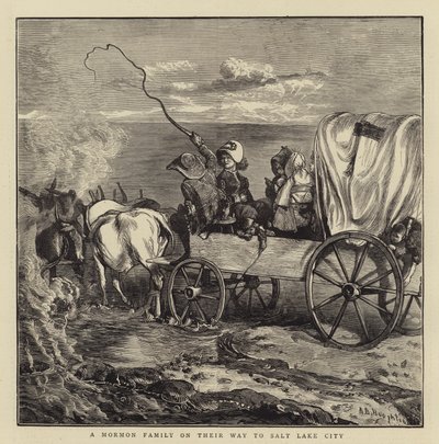 Una familia mormona en su camino a Salt Lake City de Arthur Boyd Houghton