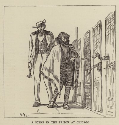 Una escena en la prisión de Chicago de Arthur Boyd Houghton