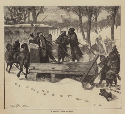 América gráfica, un quitanieves en Boston de Arthur Boyd Houghton