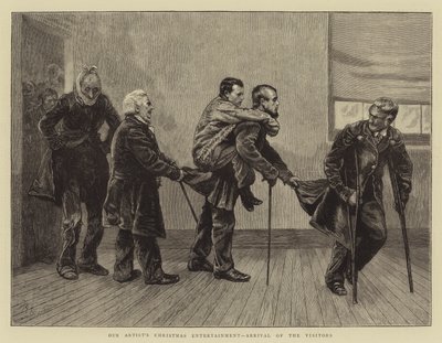 Entretenimiento Navideño de Nuestro Artista, Llegada de los Visitantes de Arthur Boyd Houghton