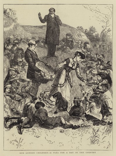 Nuestros niños de Londres, una súplica por un día en el campo de Arthur Boyd Houghton